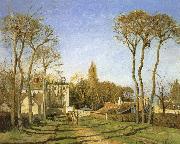 Camille Pissarro Village entrance oil painting